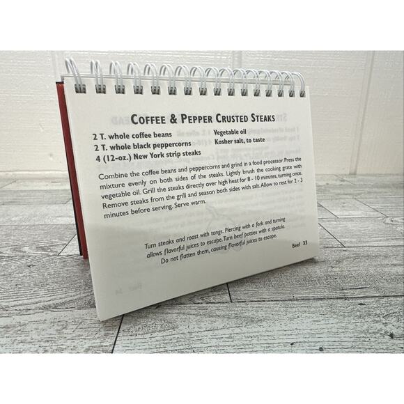 FROM THE GRILL -‎ GRILLING COOKBOOK - SCHOOLMATE - 2002 - Top Spiral - Stands Up - Picture 5 of 12